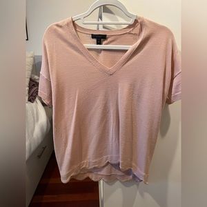 J. Crew Peplum edge pink short sleeve, Small/ Medium